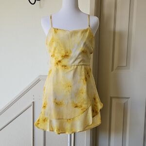 Le Lis Sunburst Yellow Skort Romper